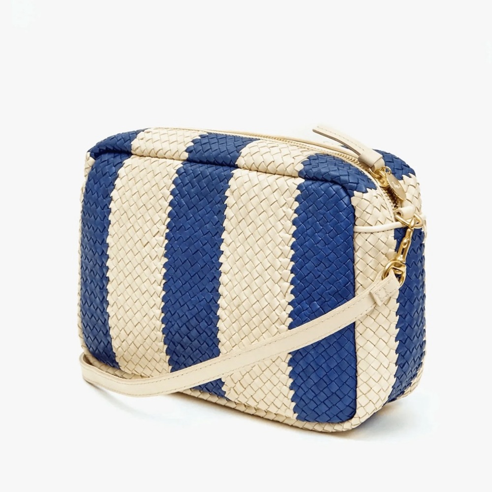 NEW! Clare V Marisol indigo & cream